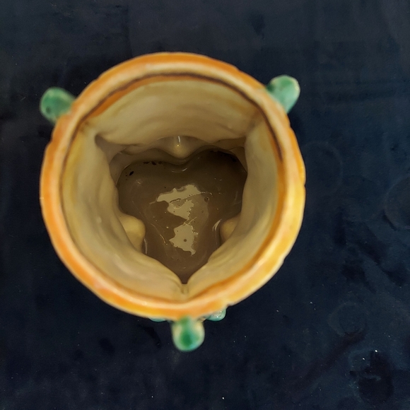 Vintage Majolica (?) Trunks Up Elephant Planter - Picture 4 of 7